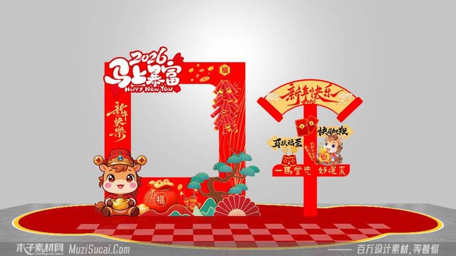 2026新年美陈设计 传统与创意的交融及木子素材网的资源助力